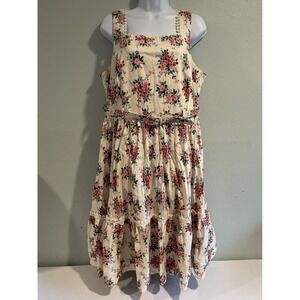 Collectif London Frida‎ Dress L UK 18 Pinup 50s Retro Rockabilly Sundress Floral